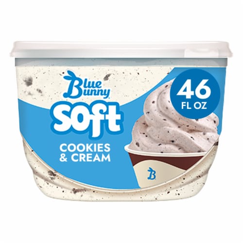 Blue Bunny® Soft Cookies & Cream Frozen Dairy Dessert Perspective: front