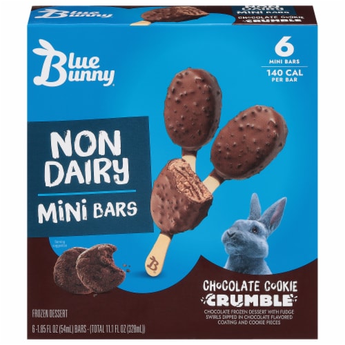 Blue Bunny® Chocolate Cookie Crumble Non Dairy Mini Ice Cream Bars, 6 ...