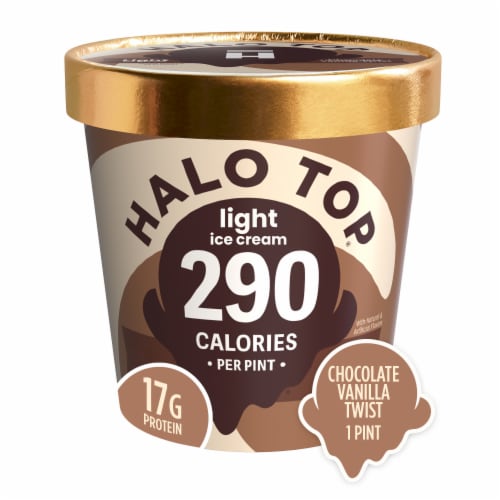Halo Top® Chocolate Vanilla Twist Light Ice Cream 16 fl oz Perspective: front