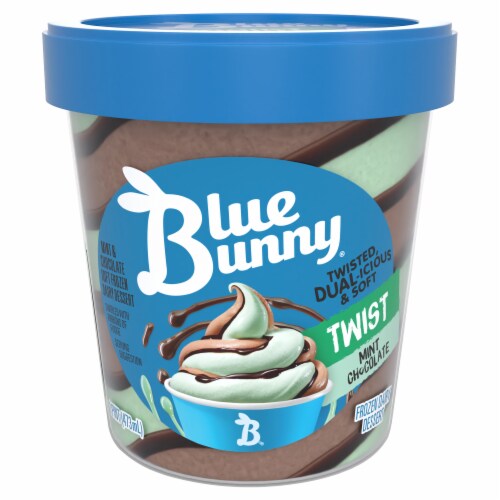 Blue Bunny® Mint Chocolate Twist Ice Cream Pint Perspective: front