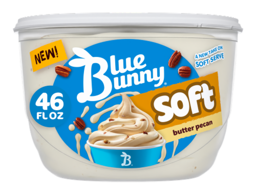 Blue Bunny Soft Butter Pecan Frozen Dessert Perspective: front