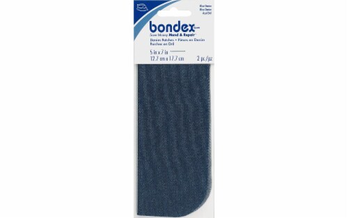 Bondex Iron-On Patches 5 X7 2/Pkg-Faded Denim Perspective: front