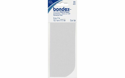 Bondex Iron-On Patches 5 X7 2/Pkg-White Perspective: front