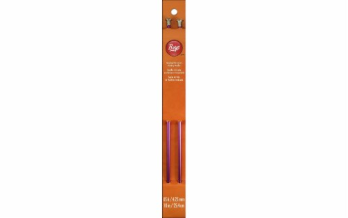 Boye Single Point Aluminum Knitting Needles 10 -Size 6/4mm Perspective: front