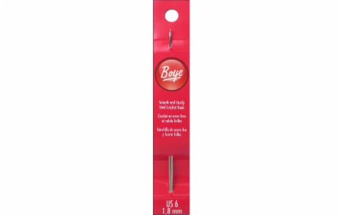 Boye Steel Crochet Hook 5 -Size 6/1.8mm Perspective: front