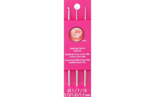 Boye® Value Set Steel Crochet Hooks Perspective: front