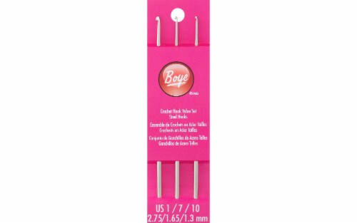 Boye® Value Set Steel Crochet Hooks Perspective: front