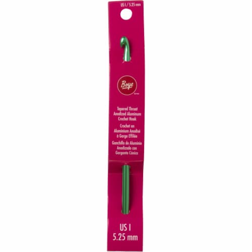 Boye® Aluminum Crochet Hook Perspective: front