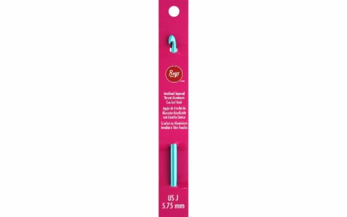 Boye Aluminum Crochet Hook 6 -Size J10/5.75mm Perspective: front