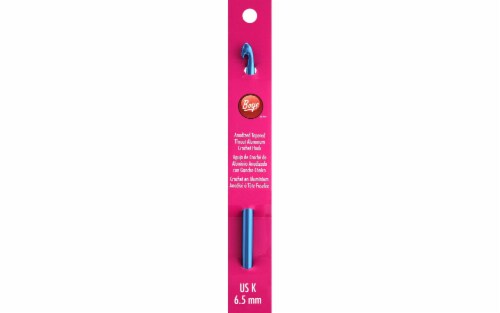 Boye Aluminum Crochet Hook 6 -Size K10.5/6.5mm Perspective: front