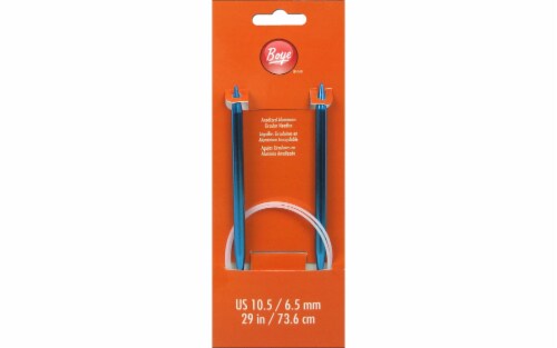Boye Knit Needle 29" Circular Aluminum Size 10.5 Perspective: front