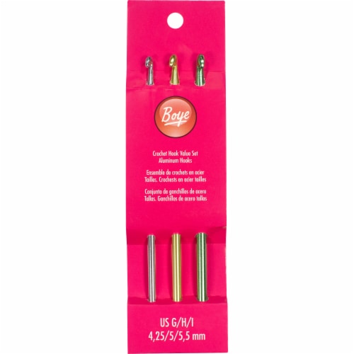 Boye Aluminum Crochet Hook Set, 3 pc - Fry's Food Stores