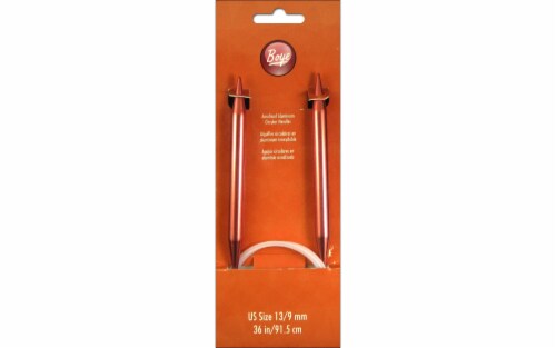 Boye Knit Needle 36" Circular Aluminum Size 13 Perspective: front