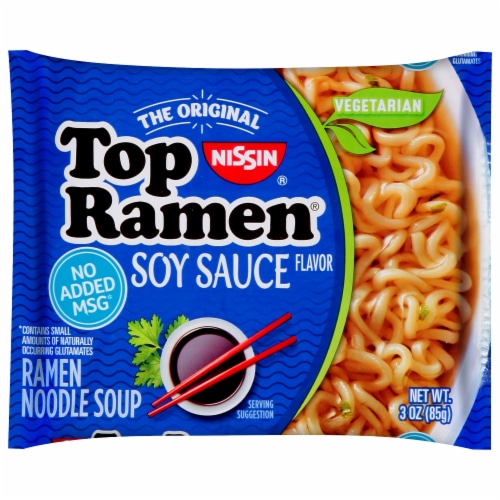 Nissin Top Ramen Soy Sauce Flavor Noodles, 3 oz - Food 4 Less