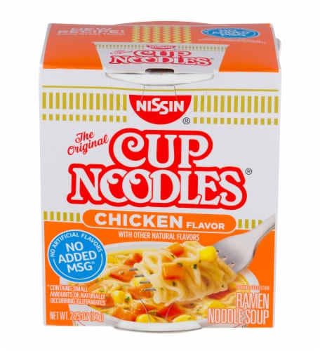 Nissin Cup Noodles Chicken Flavor Ramen Noodle Soup Perspective: front