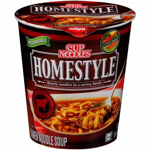 Nissin Big Cup Noodles Beef Flavor Perspective: front