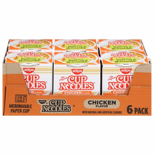 Nissin® Cup Noodles with Chicken Flavor 6 Count Perspective: front