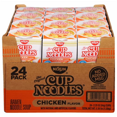 Nissin® Cup Noodles® Chicken Flavor Ramen Noodle Soup 24 pk Case, 24 ct /  2.25 oz - Food 4 Less