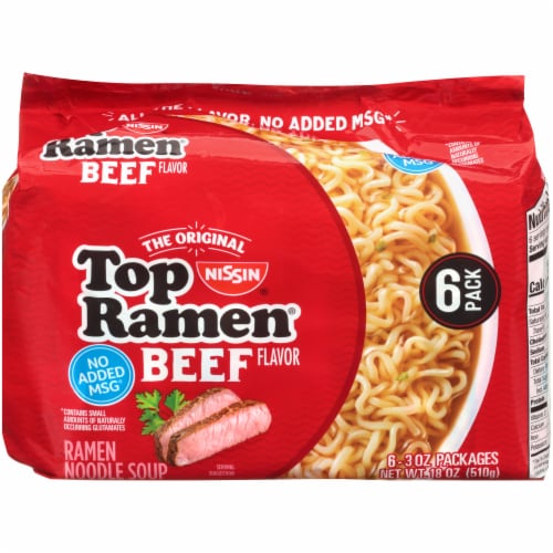 Top Ramen® Beef Flavor Ramen Noodle Soup Perspective: front
