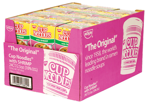 Nissin Cup Noodles With Shrimp Perspective: front