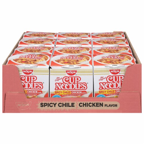 Nissin Spicy Chile Chicken Cup Noodles® Case Perspective: front