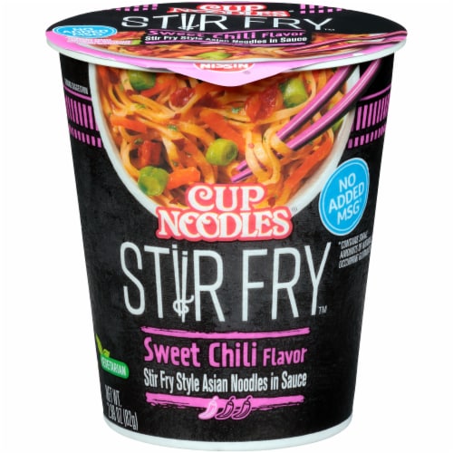 Nissin Cup Noodles Stir Fry Sweet Chili Flavor Asian Noodles in Sauce