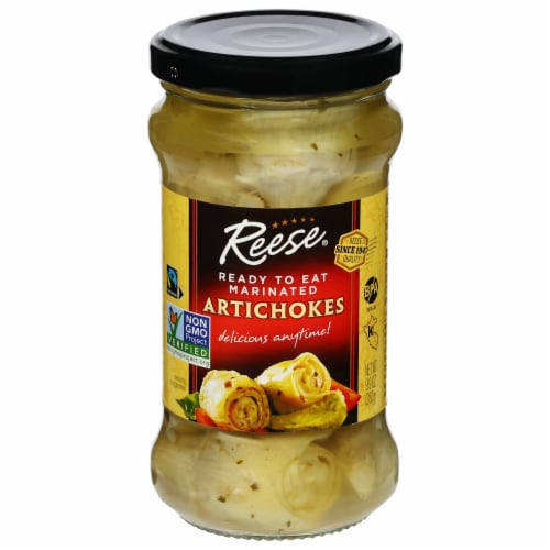 Reese Marinated Cocktail Artichokes Perspective: front