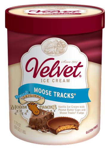 Velvet Moose Tracks Ice Cream Perspective: front