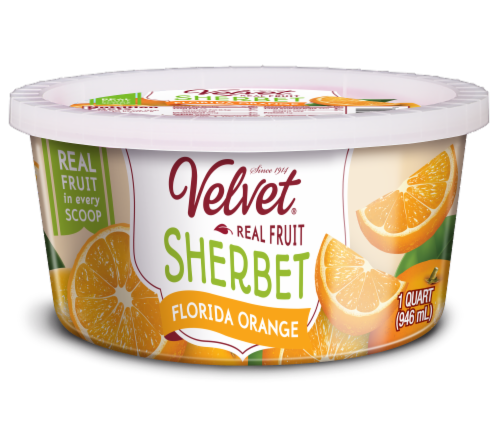 Velvet® Orange Sherbet Tub Perspective: front