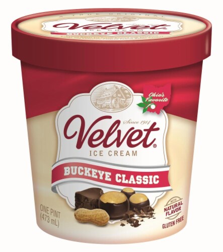 Velvet Classic Buckeye Ice Cream Pint Perspective: front