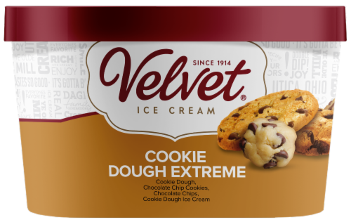 Velvet® Cookie Dough Extreme Ice Cream Tub Perspective: front