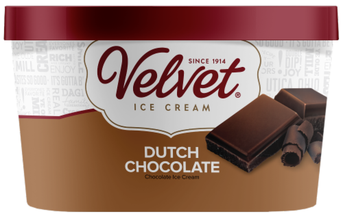 Velvet® Dutch Chocolate Ice Cream Tub Perspective: front