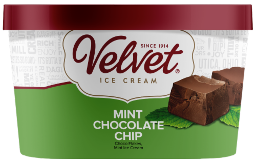 Velvet® Mint Chocolate Chip Ice Cream Tub Perspective: front