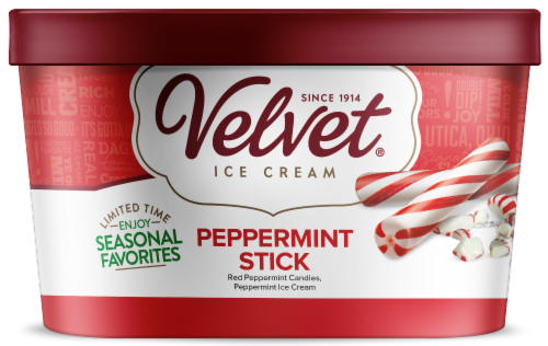Velvet® Seasonal Peppermint Stick Ice Cream Perspective: front