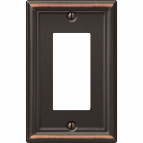 Amerelle Chelsea Rocker Wall Plate - Aged Bronze Perspective: front