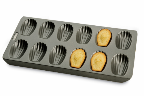 Grey - Chicago Metallic Professional 12-Cup Non-Stick Madeleine Pan 15.75-Inch-by-7.75-Inch Fоur Расk 