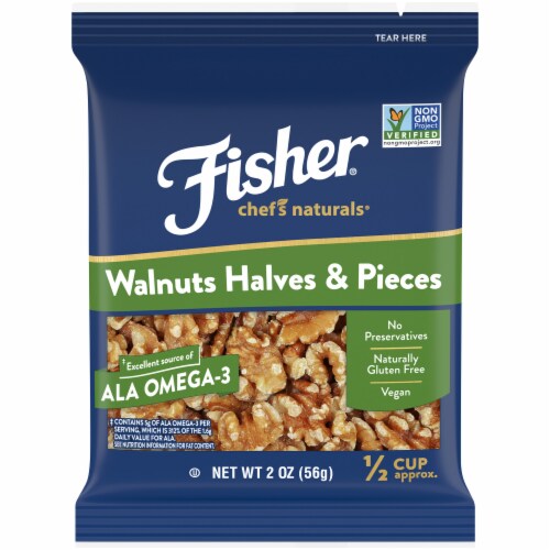 Fisher Chef's Naturals Walnuts Halves & Pieces Perspective: front