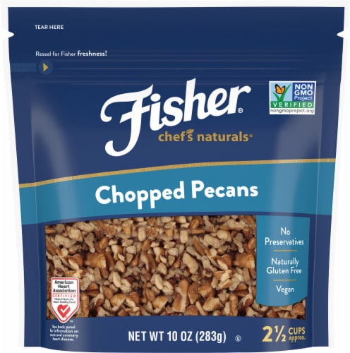 Fisher Unsalted Chopped Pecans Perspective: front