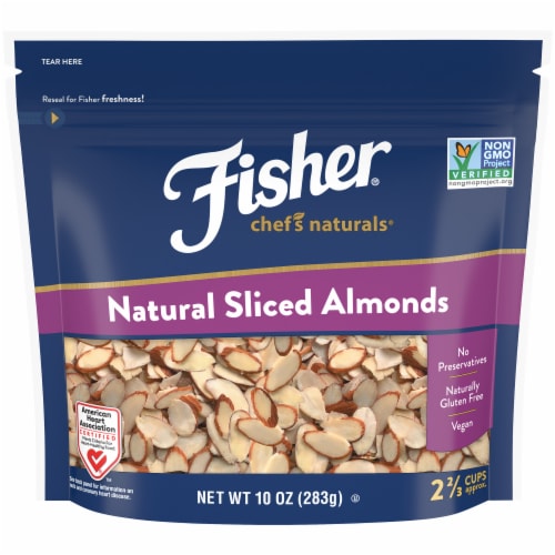 Fisher Chef's Naturals Natural Sliced Almonds Perspective: front