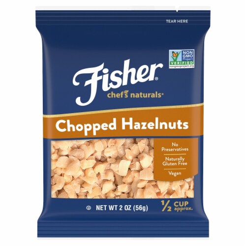Fisher® Chef's Naturals® Chopped Hazelnuts Perspective: front