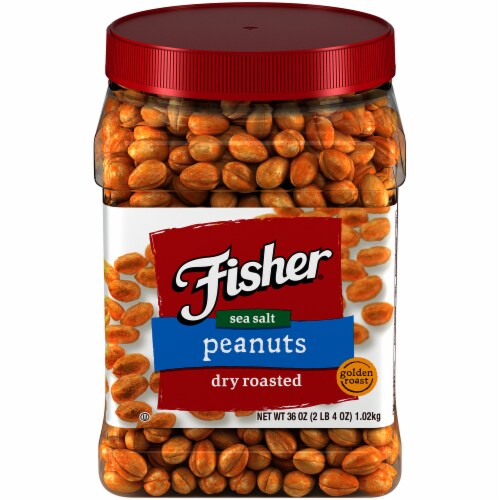 Fisher® Dry Roasted Peanuts Perspective: front