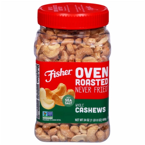 Fisher® Oven Roasted Never Fried™ Whole Cashews Perspective: front