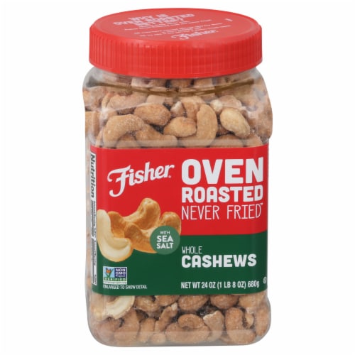Fisher® Oven Roasted Never Fried™ Whole Cashews Perspective: front
