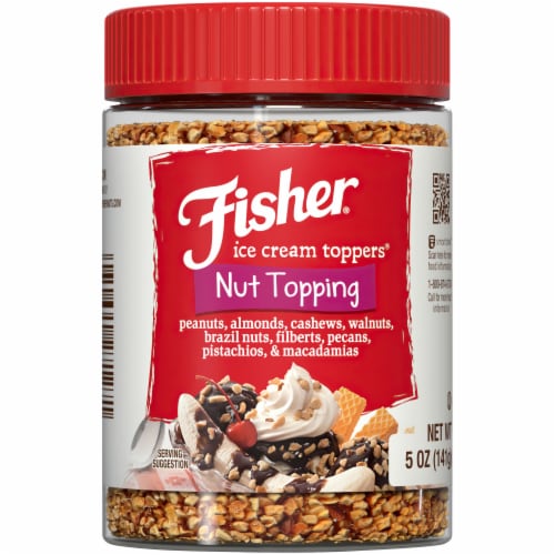 Fisher Nut Mixed Nut Variety Topping Perspective: front