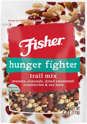 Fisher Snack Hunger Fighter Trail Mix Perspective: front