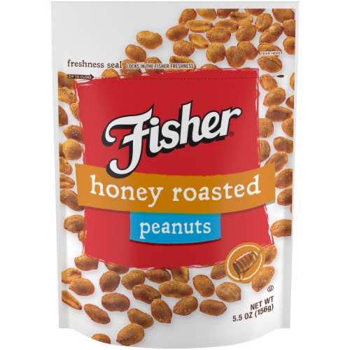 Fisher® Honey Roasted Peanuts Perspective: front