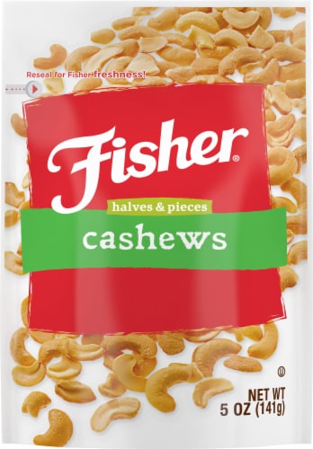 Fisher Cashew Halves & Pieces Perspective: front