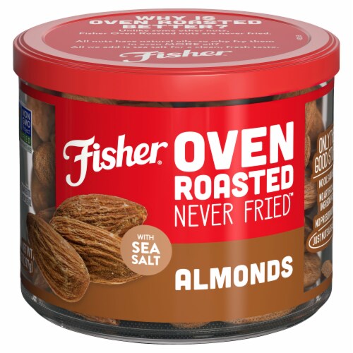 Fisher Snack Oven Roasted Never Fried Almonds Perspective: front