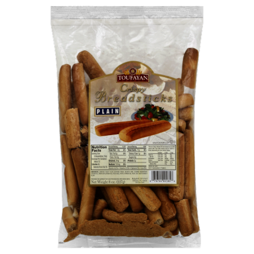 Toufayan Plain White Bread Sticks Perspective: front