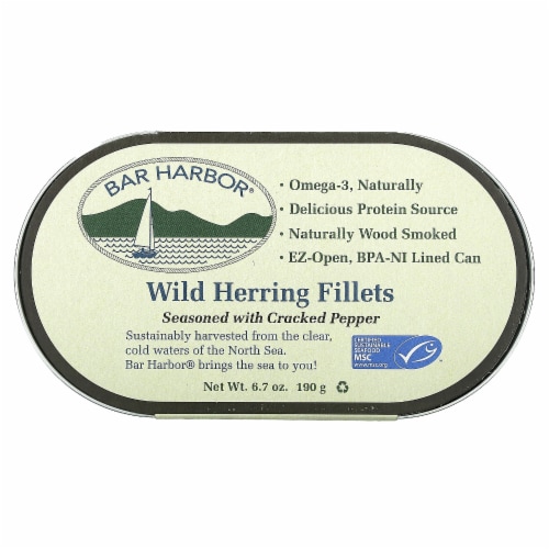 Bar Harbor Wild Herring Fillets with Cracked Pepper Perspective: front